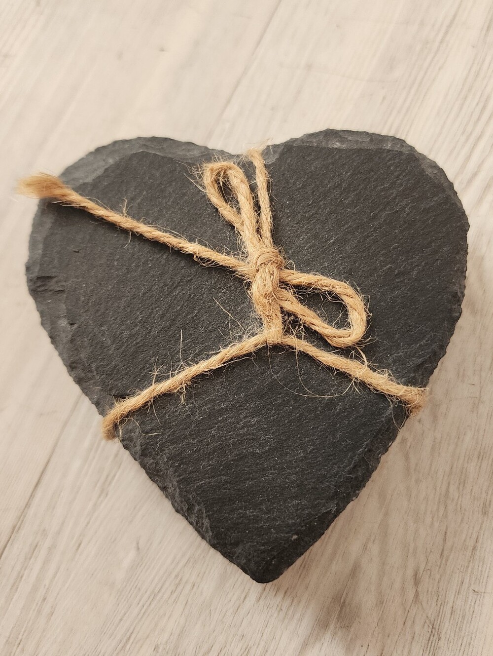 Heart Shaped Rustic Slate Coasters, Set of 4
